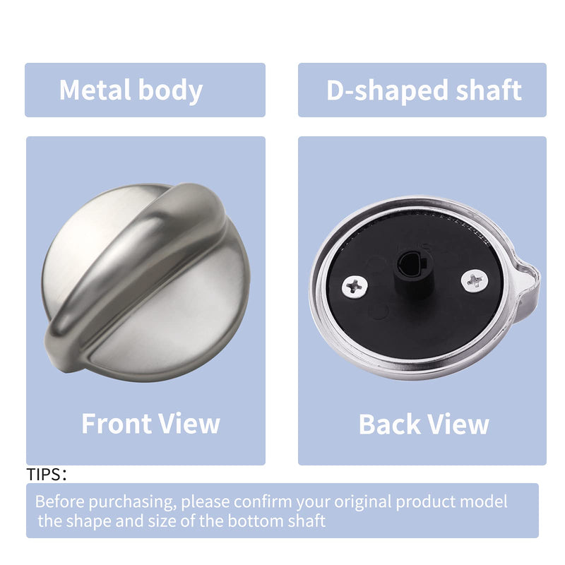 5 Packs WB03K10303 Upgraded Surface Burner Control Knob Stove Replacements konbs for GE,Heavy Duty Metal Cooktop Control Knob Replaces Part Numbers WB03K10208,AP4980246, 1810427, AH3486484, EA3486484