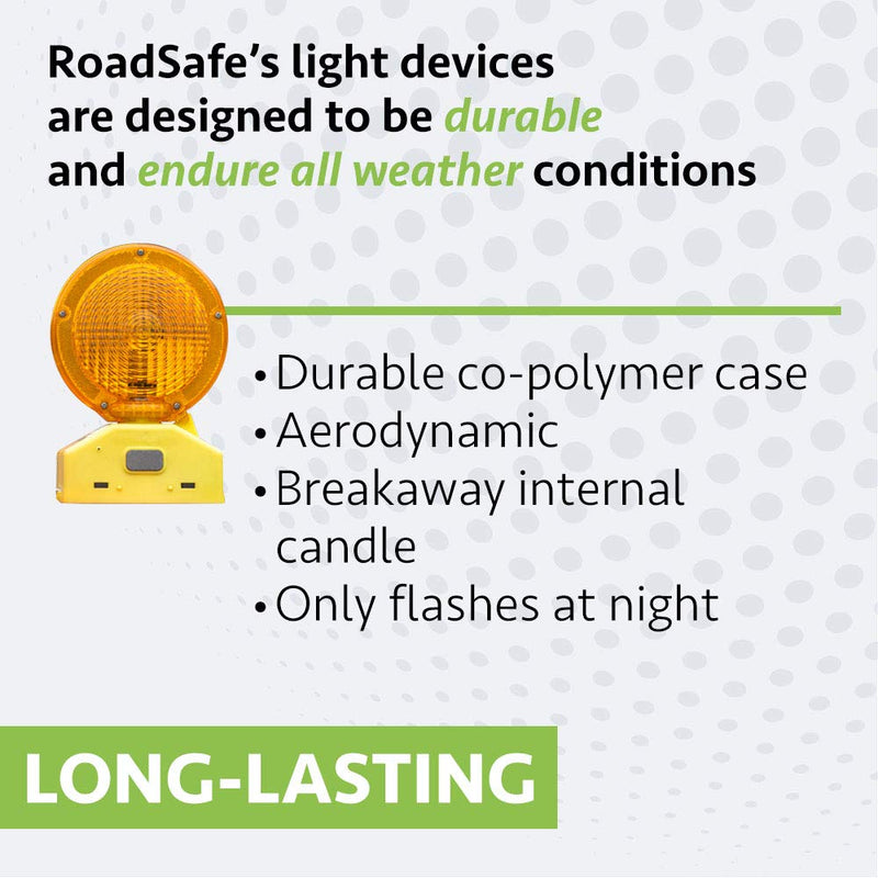 Roadsafe Traffic Systems Y2K LED Barricade Warning Light, High Performance, Heavy Duty