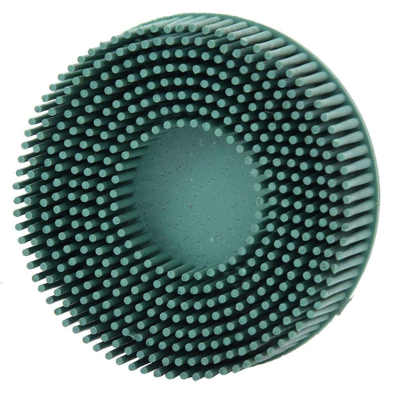 Bristle Brush Disc 3 Inch Rubber Abrasive Brush Polishing Grinding Disc for Burr Rust Removal (Green)