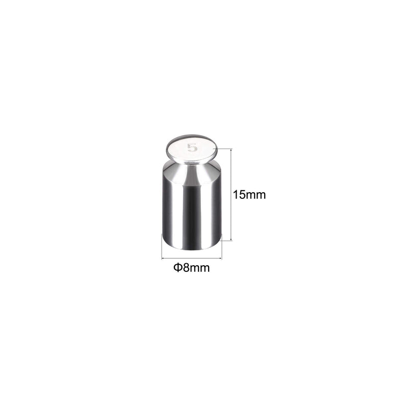 uxcell Gram Calibration Weight 5g F1 Precision Stainless Steel for Digital Balance Scales