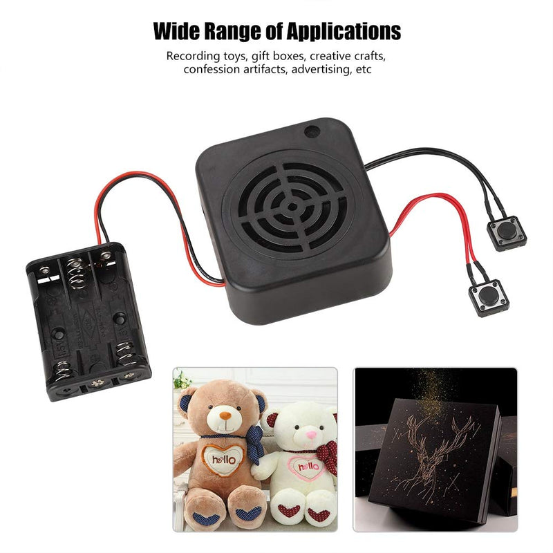 Voice Recording Box, 2/4 Minutes 3W DIY Personalized Practical with 2 Control Buttons Clear Sound for Stuffed Animals/Gift/Toy Message Recording Module(#1)