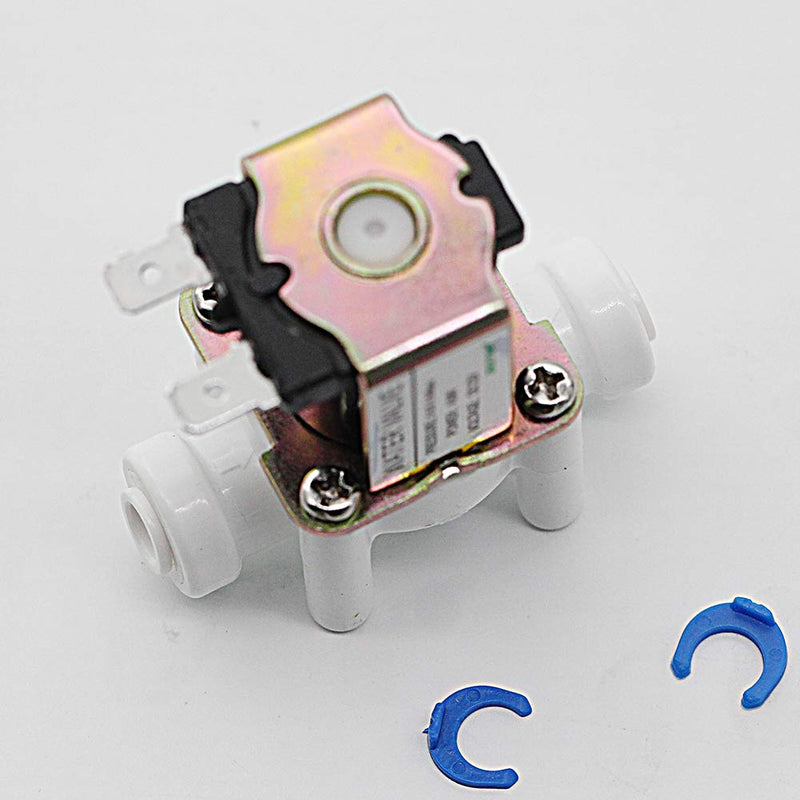 DIGITEN DC 12V 1/4" Inlet Feed Water Solenoid Valve Quick Connect N/C normally Closed 0.02-0.8Mpa