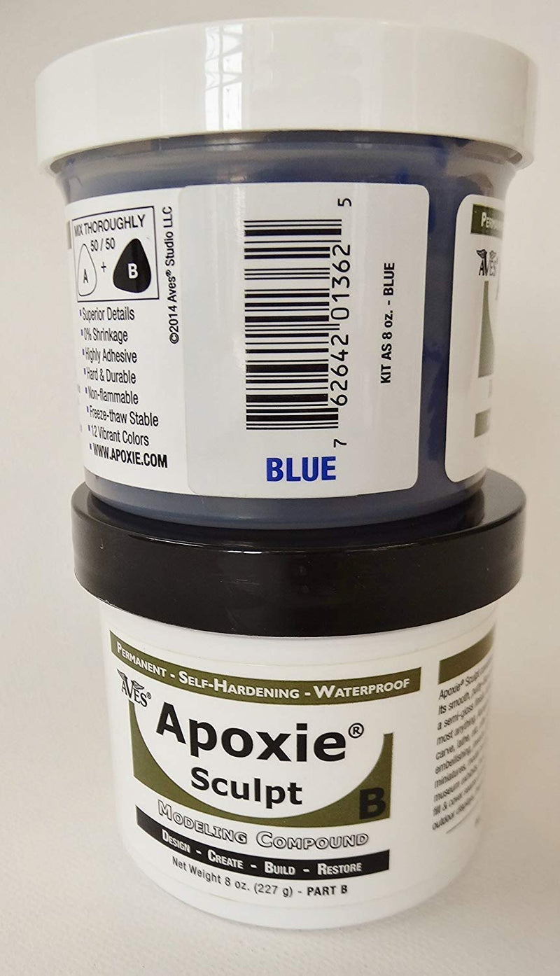 Aves Apoxie Sculpt - 2 Part Modeling Compound (A & B) - 1 Pound, Blue