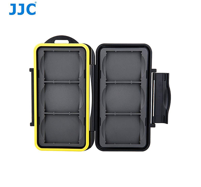 Water Resistant JJC MC-CF6 Memory Card Hard Case for 6 Pcs CF Cards with Lock