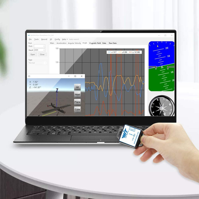ã€WT901C-232 9-Axis Vibration Inclinometerã€‘High-Stability Acceleration+Gyro+Angle (XY 0.05Â° Accuracy)+Digital Compass, Triaxial MPU9250 Gyroscope Sensorã€Kalman Filteringã€‘for Arduino, Raspberry Pi