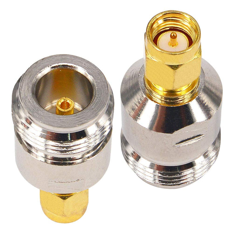 BOOBRIE SMA Antenna Adapter N-Type to SMA Coaxial Cable Connector N Type FemaleÂ Jack (Hole) toÂ SMAÂ Male Plug (Pin) CB Radio Antenna Adapter Converter for Antennas Broadcast Radio WiFi etc Pack of 2