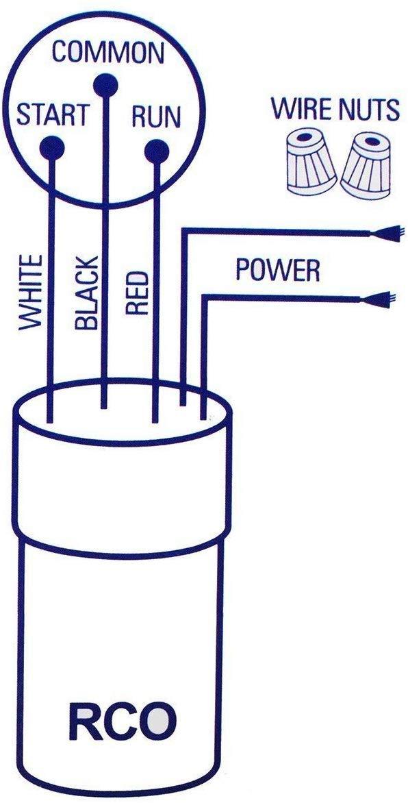 Wadoy RCO410 3 in 1 Compressor Hard Start Capacitor Kit For Refrigerators & Freezers 1/4-1/3 H.P. 115VAC