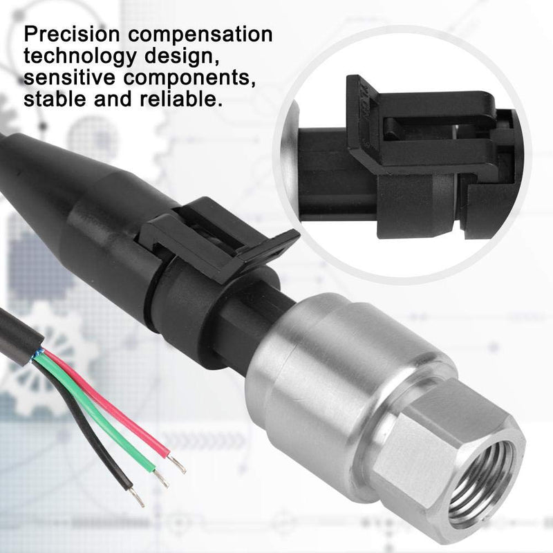 G1/4" 5V 0.5-4.5V / 0-5V Stainless Pressure Transducer Sensor Input Output for Oil, Fuel, Air, Water(0-1000PSI)