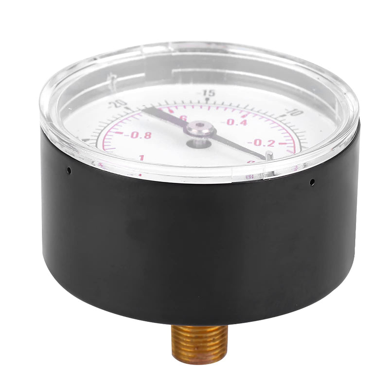 Dual Scale Vacuum Gauge 50mm Dial Indicator 1/8 BSPT Back Port -1-0bar -30-0inhg Gauge for measuring air, water, oil and gas