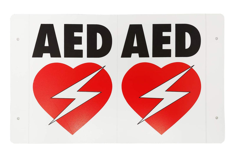 CPR Savers Foldable Panel AED Wall Sign for Business, School, Restaurant, Office or Any Public Place (1) 1