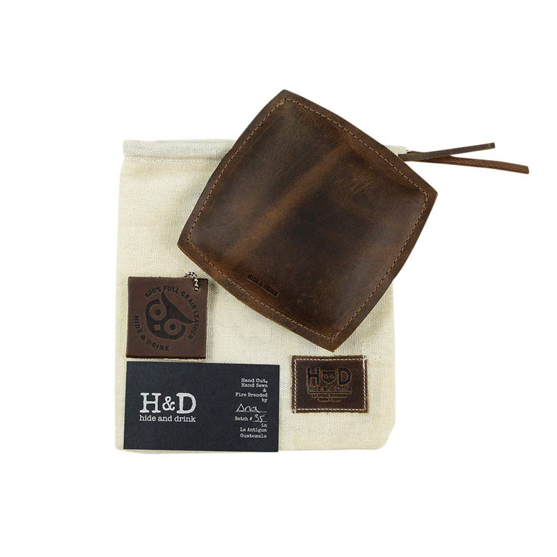 Hide & Drink, Leather Wrist Rest Pad, Elbow Forearm Cushion, Mouse Support, Computer Accessories, Handmade Includes 101 Year Warranty :: Bourbon Brown