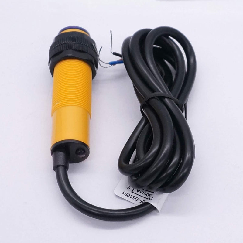 Taiss/ M18 Infrared Ray Diffuse Reflection Photoelectric Switch Sensor Optical Three Lines 6-36VDC PNP NO Proximity Switch Inductive Distance 10 cm E3F-DS10P1