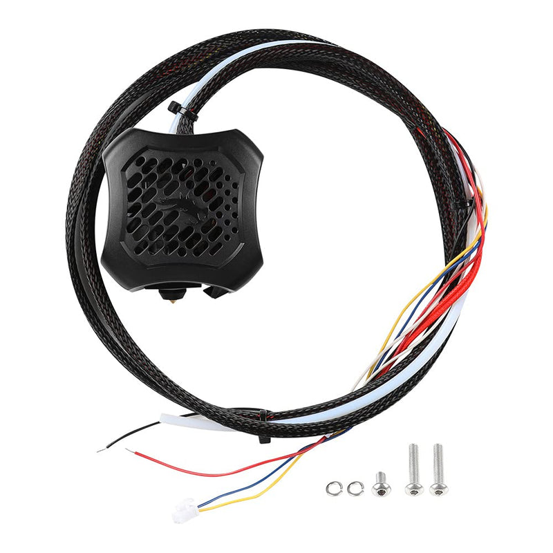 Creality Ender 3 V2 Full Hotend Kit 3D Printer Parts, 3D Printer Accessories Assembled Hotend Nozzle Kit with Dual Fans and ABS Shell for Ender-3 V2