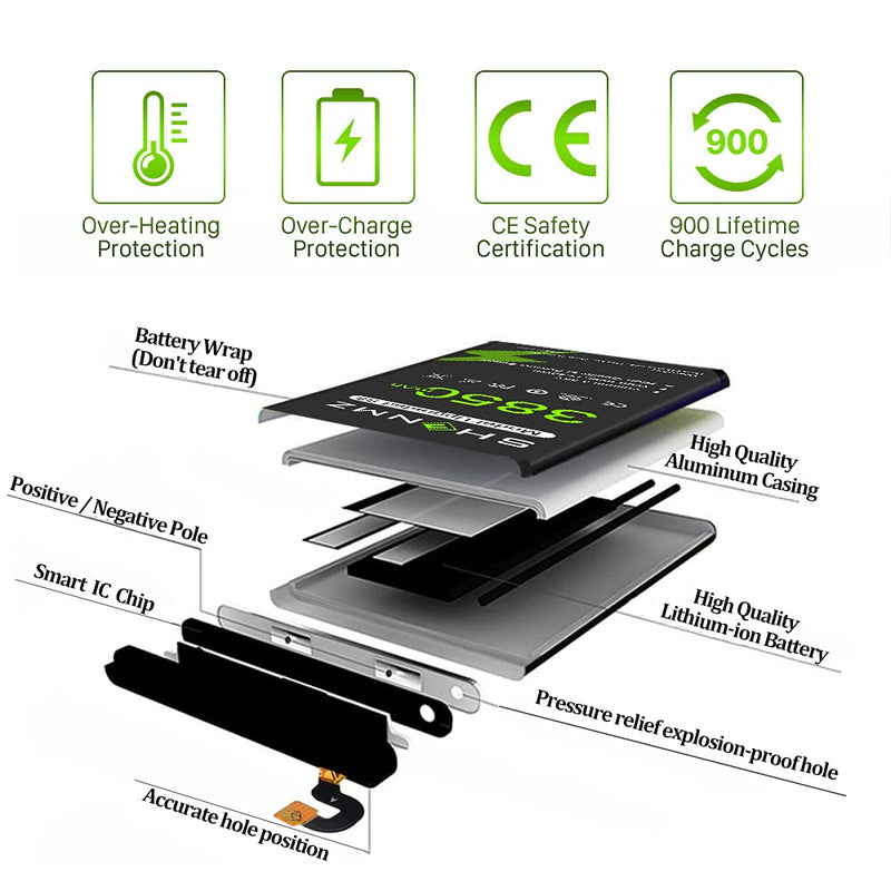 Galaxy S8 Battery,[Upgraded] 3850mAh Li-Polymer EB-BG950ABE Replacement Battery for Galaxy S8 SM-G950 G950V G950A G950T G950P G950R4 with Screwdriver Tool Kit [3 Years Warranty]