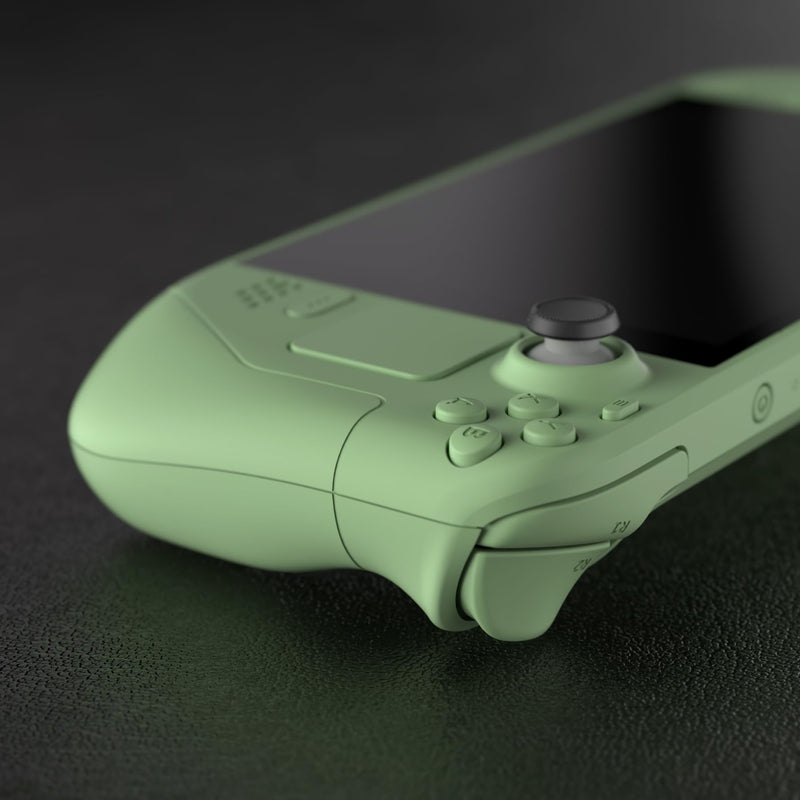eXtremeRate Matcha Green Custom Faceplate Back Plate Shell for Steam Deck, Handheld Console Replacement Housing Case, DIY Full Set Shell with Buttons for Steam Deck Console - Console NOT Included