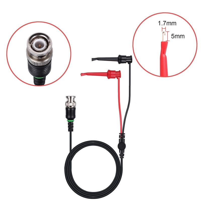 AUTOUTLET P6100 Universal Oscilloscope Probe with Accessories Kit 100MHz Oscilloscope Clip Probes with BNC to Minigrabber Test Lead Kit P6100 Oscilloscope Probe 100MHz