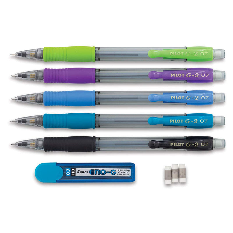 Pilot Mechanical Pencil (31776),Black/ Lime/ Purple/ Turquoise/ Periwinkle,0.7mm 0.7mm