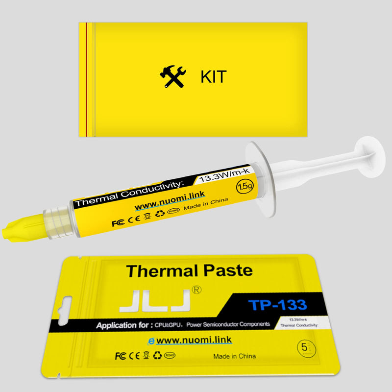 Thermal Paste, JLJ 1.5 Grams CPU Paste Thermal Compound Paste Heatsink for IC/Processor/CPU/All Coolers, Carbon Based High Performance, Thermal Interface Material, CPU Thermal Paste 1.5g
