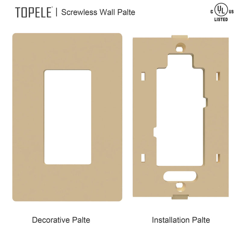 TOPELE 20Amp GFCI Outlet 125 Volt Tamper-Resistant, Weather-Resistant Receptacle, LED Indicator Lights, 2 Wall Plate and Screws Included, Ivory,UL Listed gfci outlet ivory