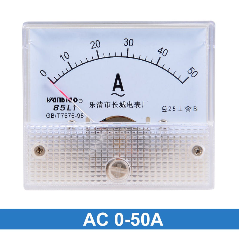 uxcell AC 0-50A Analog Panel Ammeter Gauge Ampere Current Meter 85L1 2.5 Error Margin