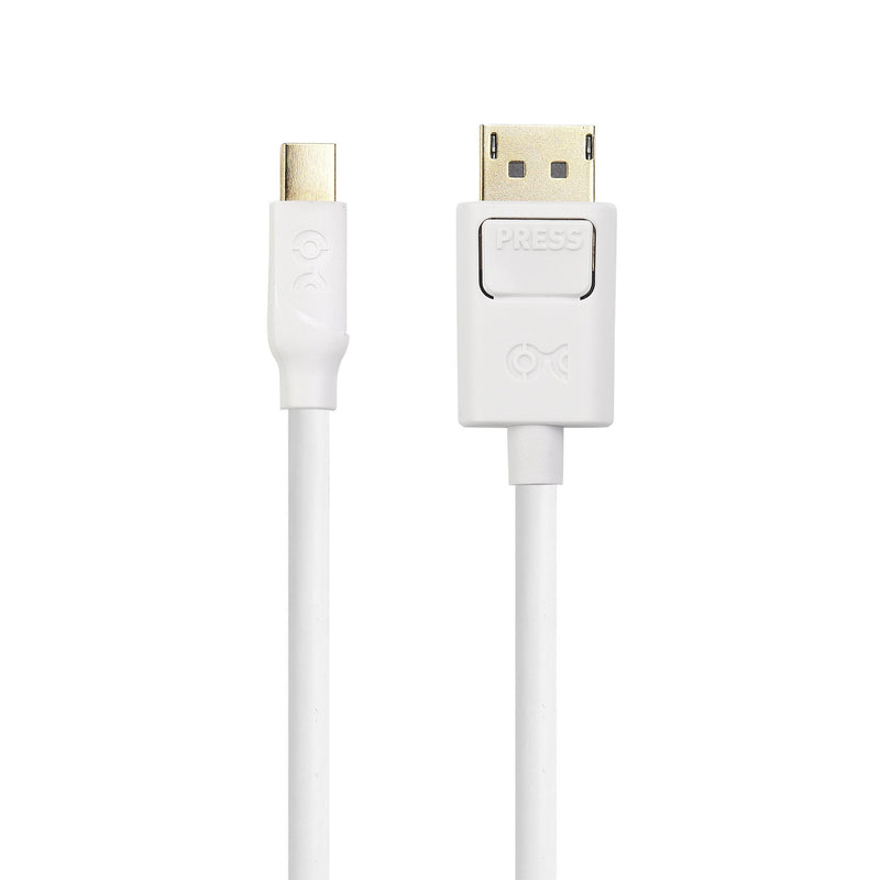 Cable Matters 4K Mini DisplayPort to DisplayPort Cable (DisplayPort to Mini DisplayPort) in White 10 Feet - 4K 60Hz, 2K 144Hz Monitor Support