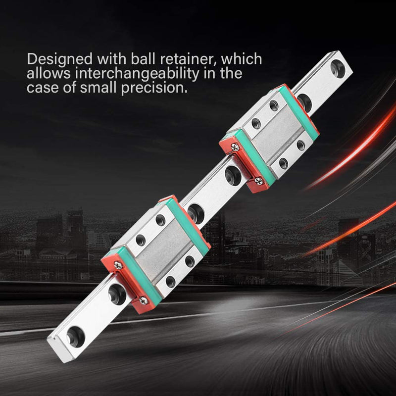 Linear Motion Rail, Bearing Steel 150mm Linear Slide Rail with 2pcs MGN9B Rail Block, MGN9B for Industry Automatic Equipment