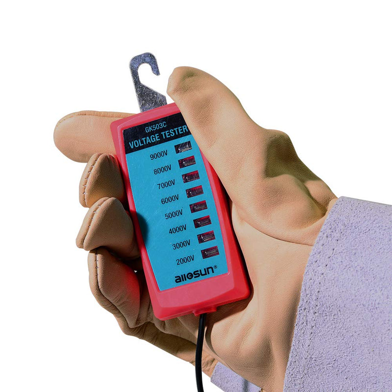 ALLOSUN GK503C NEON Fence Electric Voltage Tester Max 9000V, red GK503C 2000-9000V