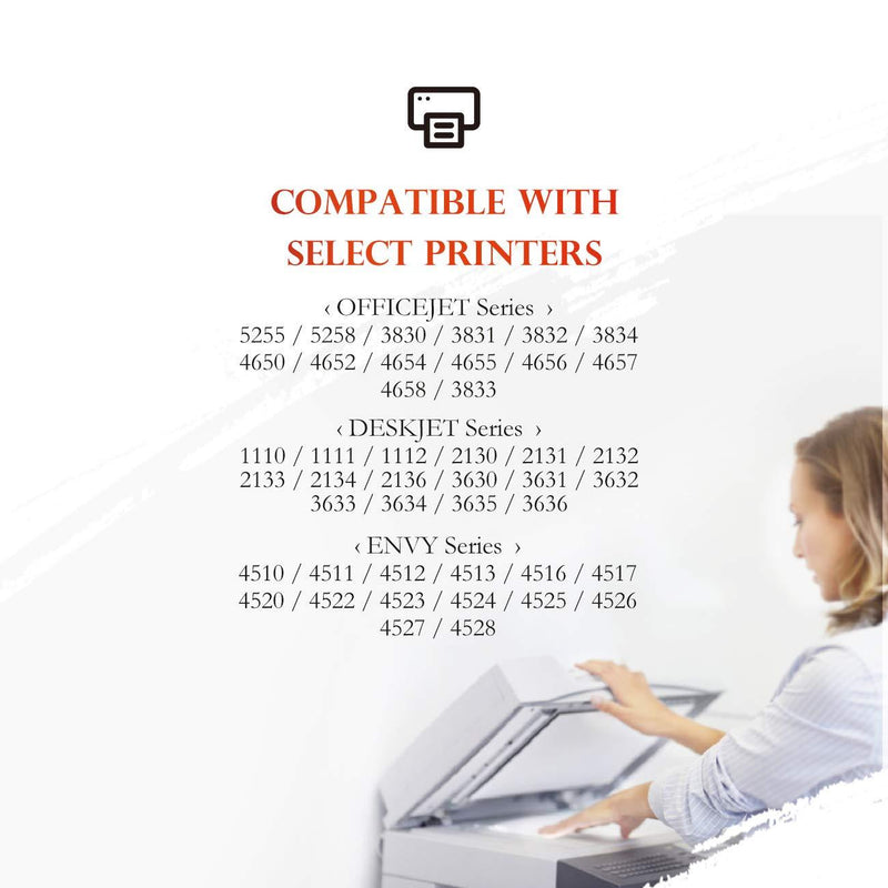 ejet Remanufactured Ink Cartridge Replacement for HP 63XL 63 XL to use with OfficeJet 3830 Envy 4520 4512 Officejet 4650 5255 Deskjet 1112 3634 3639 3632 Printer (1 Black, 1 Color)