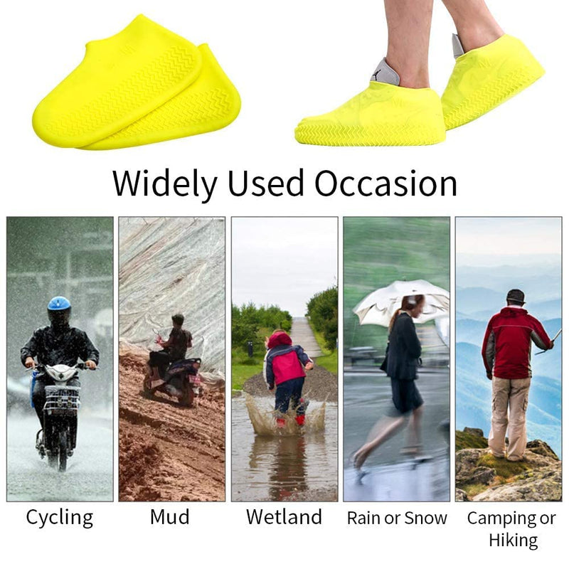 Waterproof Silicone Shoe Cover,Reusable Non Slip Rubber Rain Shoe Cover Unisex Shoe Protectors Outdoor with Non-slip Sole for Rainy and Snowy(Small grey) Small