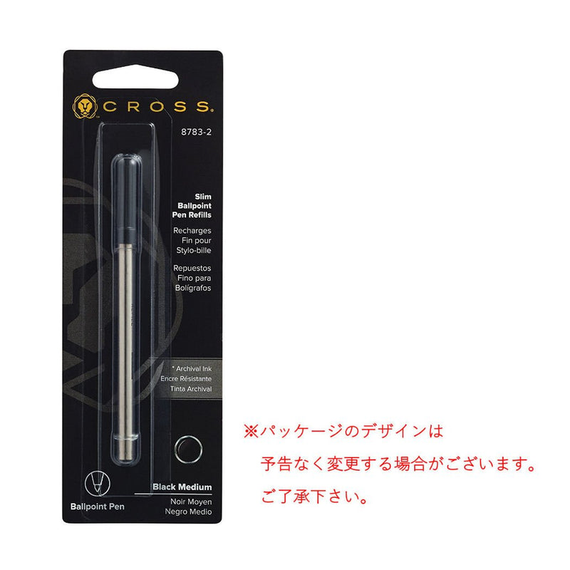 Cross Slim Ballpoint Pen Refill - Black - Single Pack