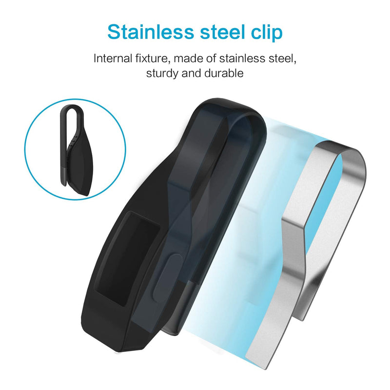 EEweca 3-Pack Clip for Fitbit Inspire or Inspire HR Holder Accessory, Black + Sangria + Lilac (not for Inspire 2)