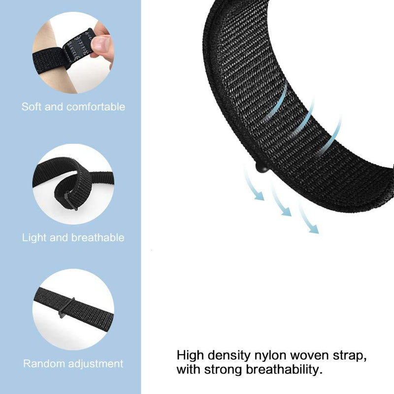 C2D Joy Compatible with Garmin Forerunner 35 Watch Band Replacement (Adapter, Screws and Screwdriver) Sport Mesh Strap Nylon Weave Garmin 35 Running Watch Accessories Watchband - 10#, M/6.5-8.5 in. 10# Dark Black Medium (Fits 6.5â€-8.5â€œ wrists)