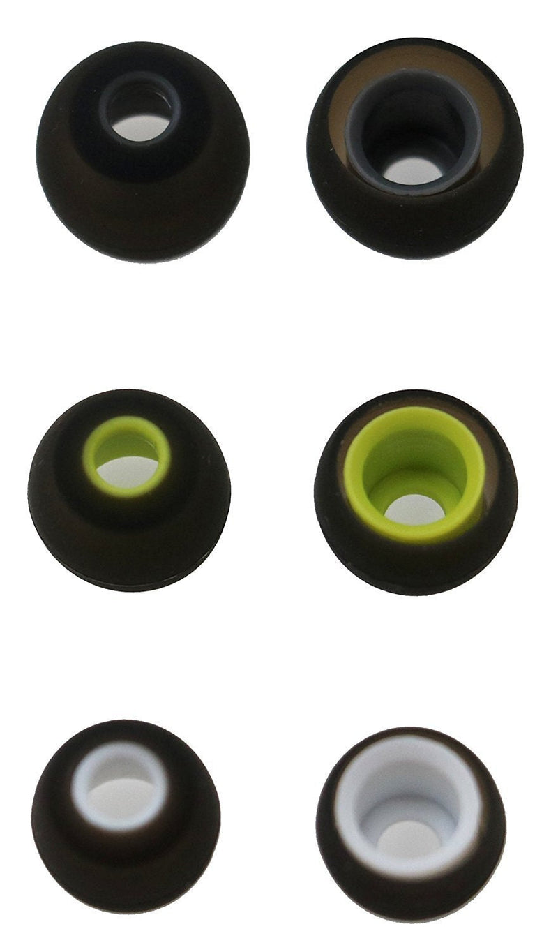 BLUEWALL Ear Cushion Ear Fin Ear Hook for JayBird X2, X, 3 Pairs SML Replacement Eartips EarFins Earhooks for JayBird BlueBuds X,X2 Mpow Bluetooth Sport Headphones with Cable Clip, Yellow