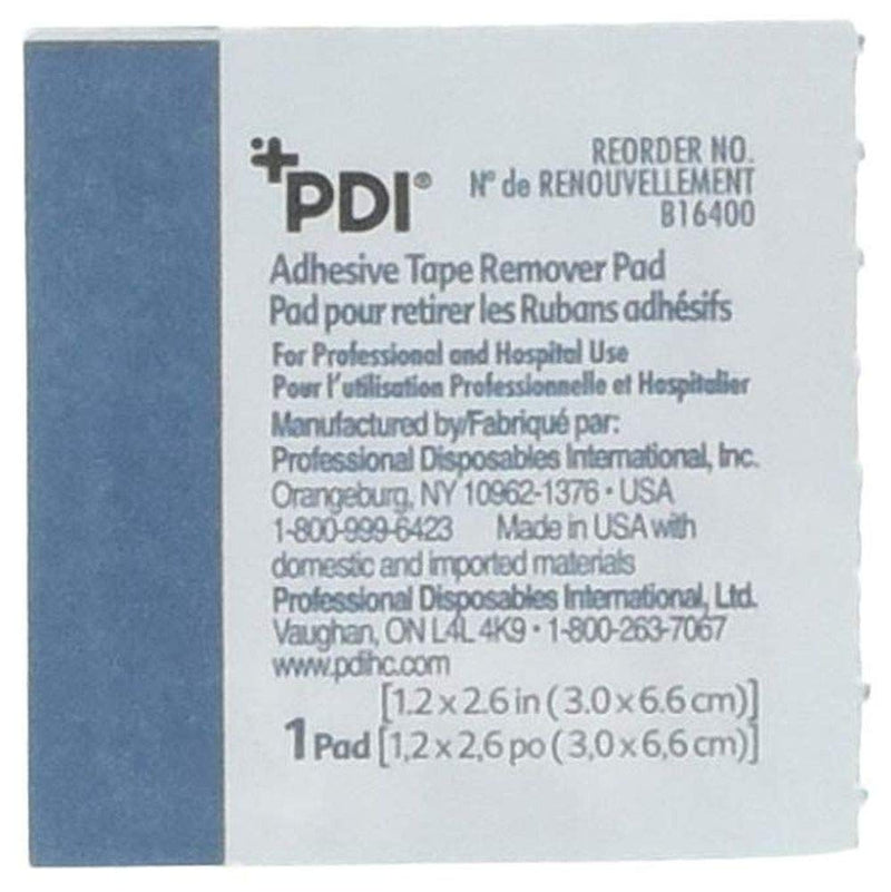 PDI Skin Adhesive Tape Remover Pads Wipes 1.25" x 2.625" #B16400 1 Box of !00 Pads