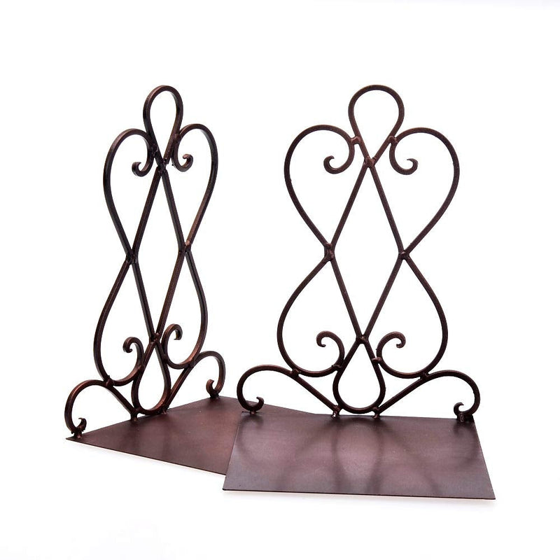 Artkingdome 1 Pair Luxury Old School Bookends Retro Organizer Books End Stand Desk Holder Racks Non-Skid Bookcase Library Decorative Bookend Gift w/Padding
