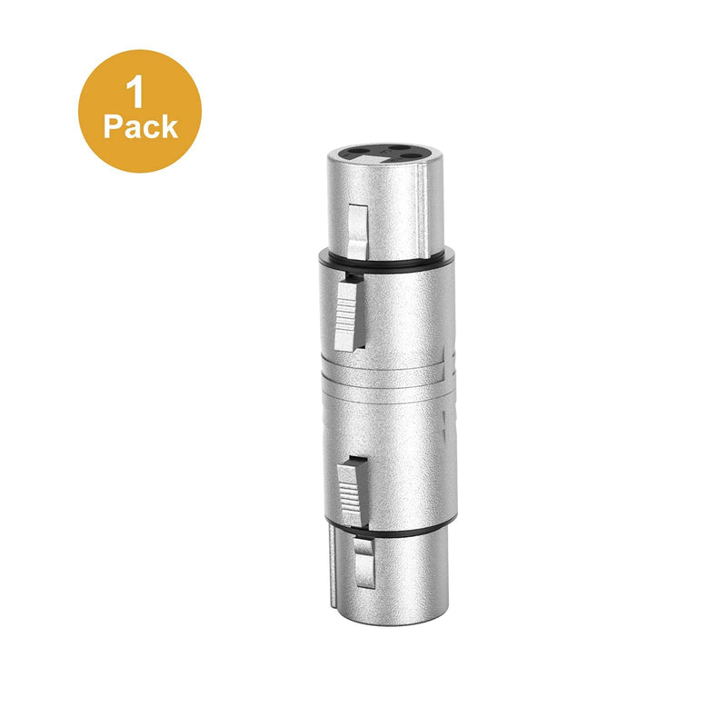 XLR Female to Female, CableCreation XLR 3 Pin Female to 3 Pin Female Microphone Line Adapter [1-Pack] F-F