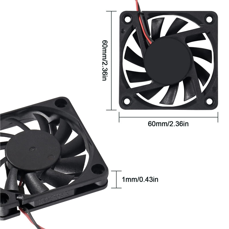 4Pcs DC 5V USB 6010 Fan 3D Printer 60x60x10 Brushless Fan 60mm for Makerbot for 3D Printer PC CPU Computer Case Fan Cooler