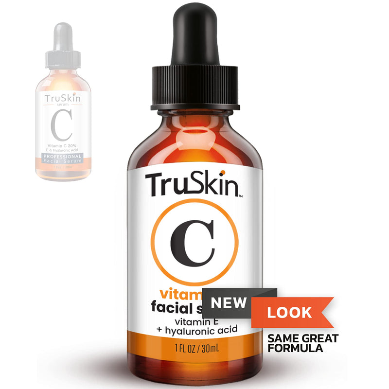 TruSkin Vitamin C Serum for Face, Anti Aging Serum with Hyaluronic Acid, Vitamin E, Organic Aloe Vera and Jojoba Oil, Hydrating & Brightening Serum for Dark Spots, Fine Lines and Wrinkles, 1 fl oz 1 Fl Oz (Pack of 1)