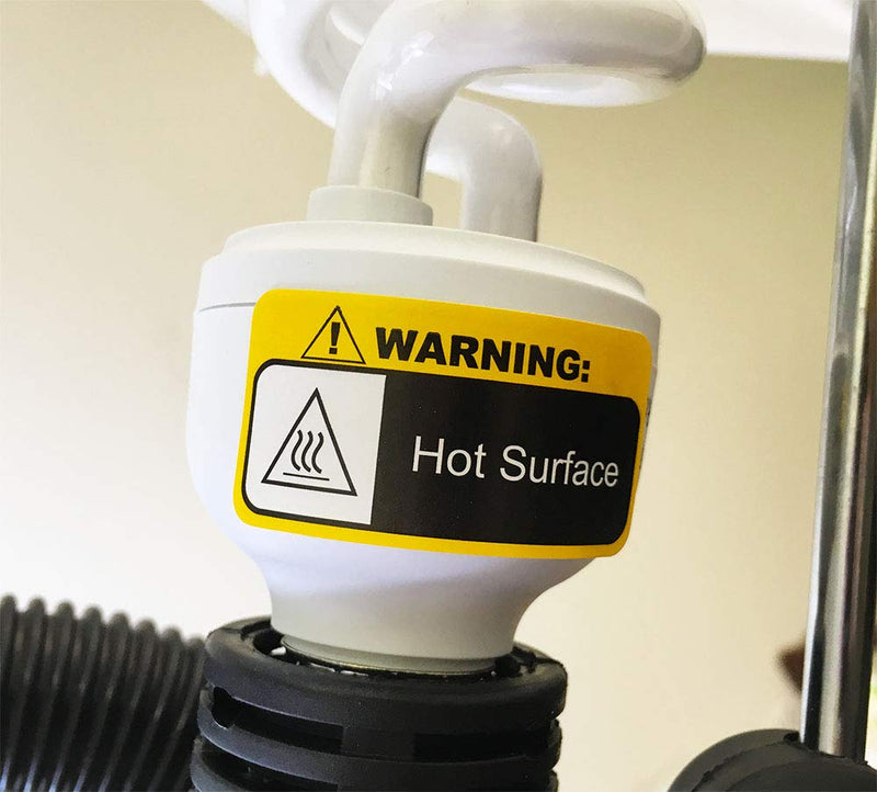 Warning Hot Surface Labels 1 x 2 Inch 500 Adhesive Stickers