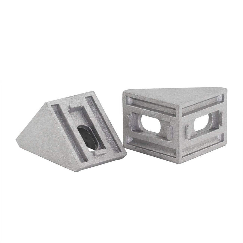 PZRT Aluminum Profile Connector Set, 4pcs 24mm x 30mm Corner Bracket,8pcs M6 Slider Nuts, 8pcs M6x10mm Hex Socket Cap Screw Bolt for 8mm Slot 30 Series Aluminum Profile 2430/Slide Nut