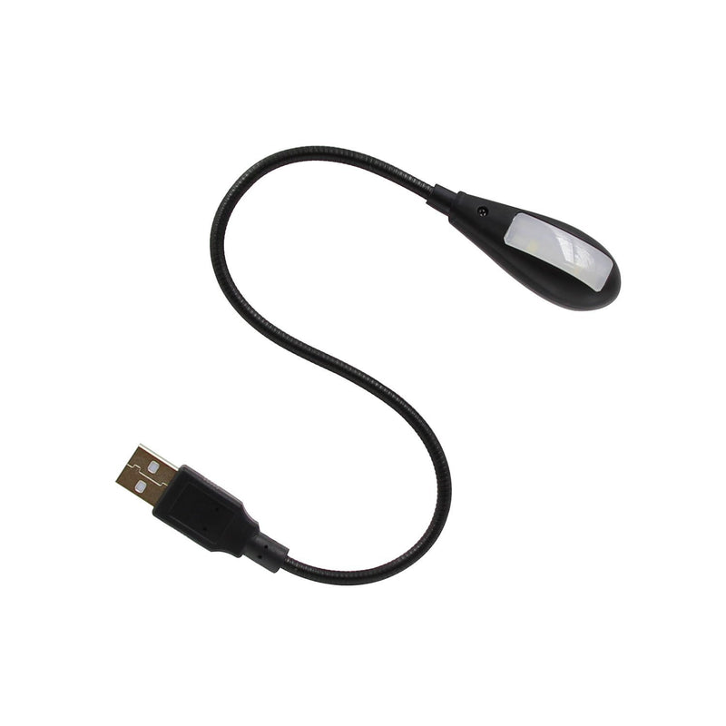 Hanerdun Bright LED USB Lamp Light Reading Lamp for Laptop Flexible Neck Black