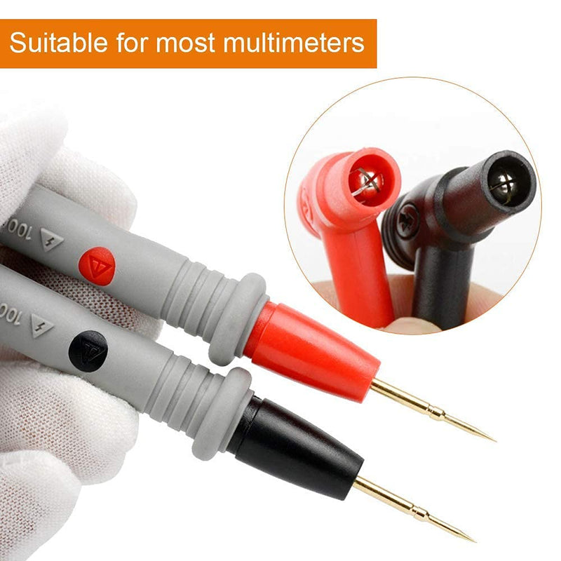 Multimeter Test Leads Banana Plug,1000V 20A Digital Multi Multimeter Test Leads with Premium Alligator Electrical Clips Lead, Electronic Test Leads Multimeter Accessories 2+10 PCS