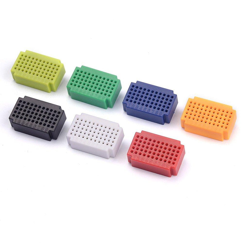 Cylewet 55 Tie Points Mini Solderless Bread Board PCB Circuit Board for Arduino 3 x 2cm (Pack of 7) CYT1030