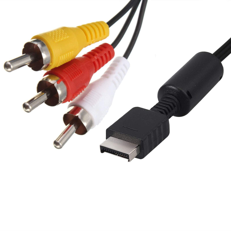 Suncala 6FT AV TV RCA Audio Video Cord Cable for Playstation PS1 PS2 PS3 (1Pack)