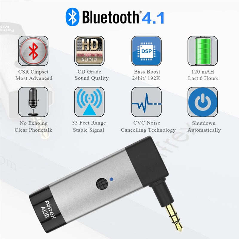 Airfrex Wireless Bluetooth Receiver Adapter for Beats Studio 2 / Solo 2 / Pro/Executive/Mixr Headphones and Car Audio and Home Stereo, Beats Headphone Replacement Cord Cable Adapter