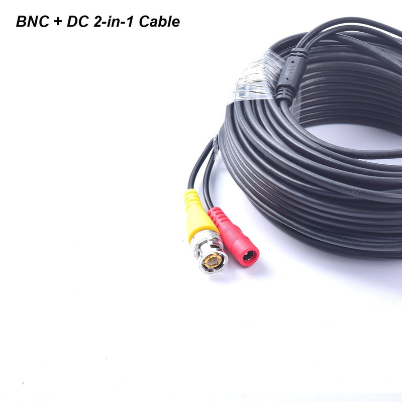 65 Feet EKYLIN All-in-One BNC Video Extension Cable with Power DC Connector for Security Camera Home Surveillance CCTV Closed-Circuit TV System 20m/65ft