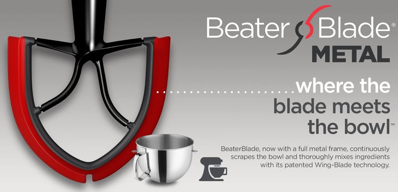 New Metro Design 5L-M Beater Blade METAL, Compatible With Most KitchenAid 5 Quart Bowl-Lift Stand Mixers, Black Compatible w/ Most KitchenAid 5 Qt Bowl-Lift Mixer
