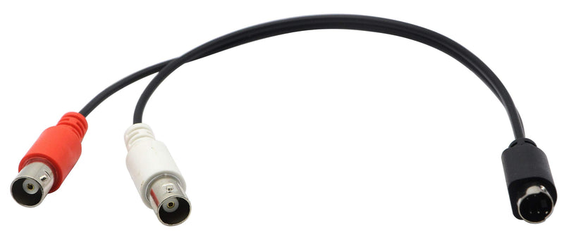 zdyCGTime 4-PIN Mini-DIN S-Video Male to 2 BNC Female Y Splitter Extension Adapter Cable.Video Signal Transmission for Devices Such as oscilloscopes and Monitors (26CM) 26CM