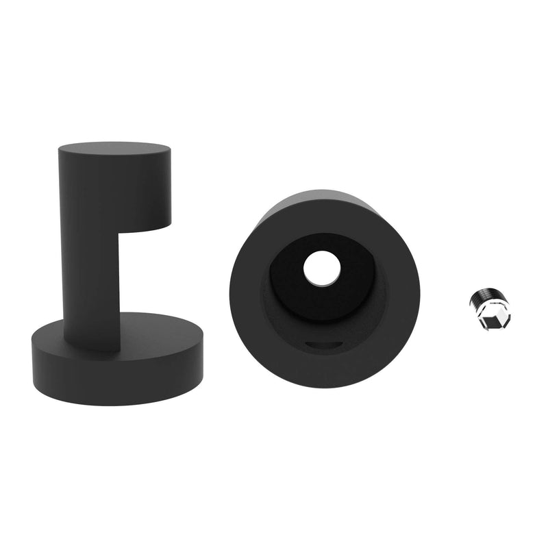 TOPNIKE Side Clamp Standoffs 3/4" x 1" Black Aluminum, Edge Grip Standoffs for Glass, Burglarproof Sign Standoff, Standoffs Hardware, for Acrylic, Glass, PVC, Glass Panel with 2pcs Spacers, Pack of 4