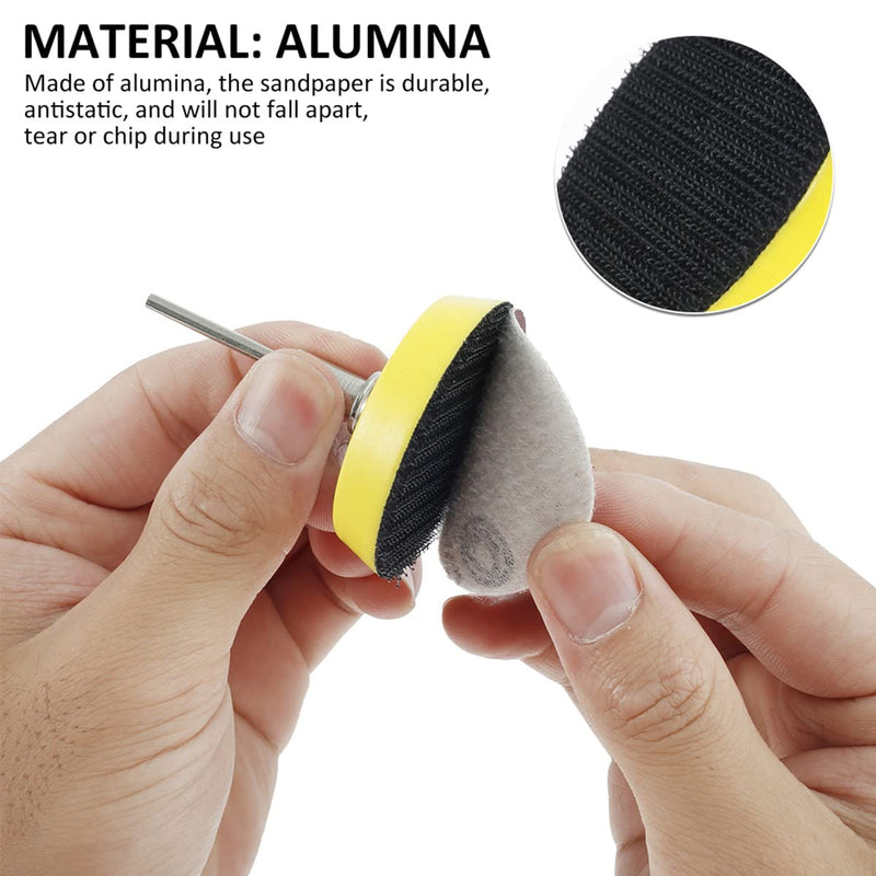 JTWEB 244 pieces sanding disc pad kit 2 inch 50 mm grit 80/100/120/150/240/320/400/600/800/1000/1200/2000/3000 sanding disc pad kit polishing pad adapter, aluminum oxide